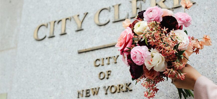 $2K NYC Elopement With A Killer Pink Pantsuit | A Practical Wedding